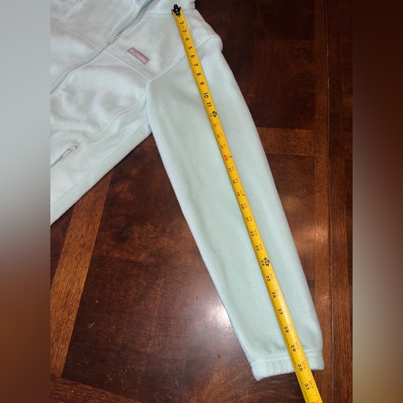 Columbia Benton Springs Full Zip Fleece Jacket Women’s XS Mint Blue Small Spot - Picture 10 of 12